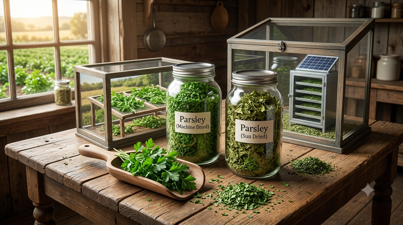 Parsley (sun dried and Machine dried)
