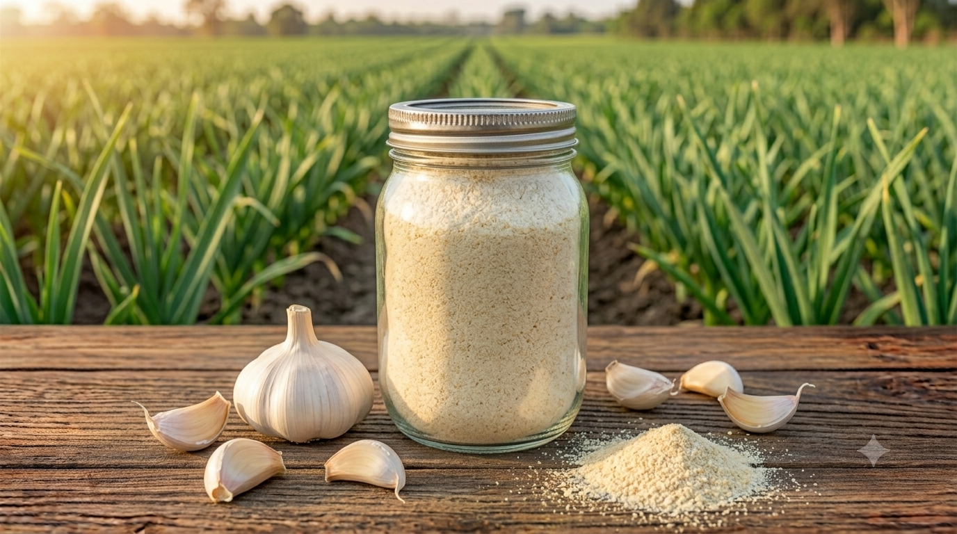 Garlic ground